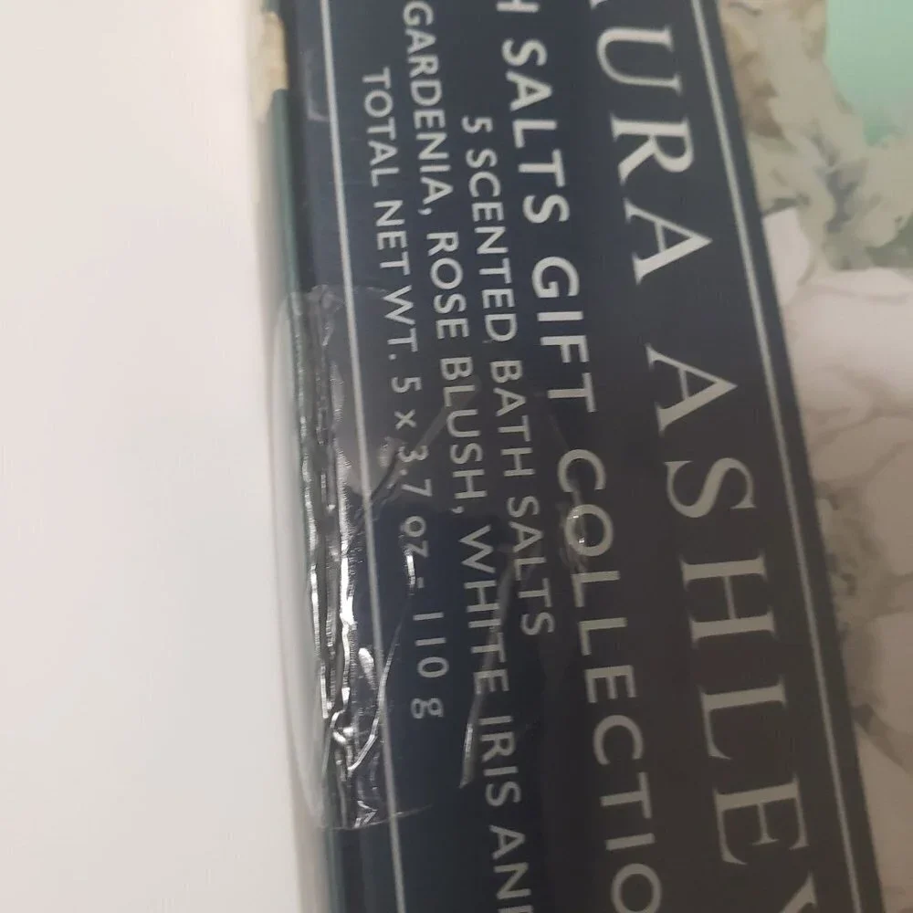 Laura Ashley Bath Salts Gift Collection Five Bottles of Salts Variety